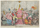 The Times, Thomas Rowlandson  British, Hand-colored etching