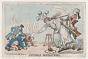 Suitable Restrictions, Thomas Rowlandson British, Hand-colored etching and aquatint