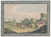 Hare Hunting, Thomas Rowlandson  British, Hand-colored etching and aquatint