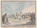 The Race Horse (from The Life of a Racehourse, or The High-Mettled Racer), John Hassell  British, Hand-colored etching and aquatint; first state