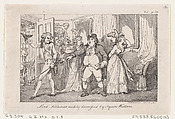 Lord Tellamar Rudely Dismissed by Squire Western, from "The History of Tom Jones, a Foundling", Thomas Rowlandson British, Etching