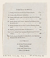 Table of Contents: "The Adventures of Joseph Andrews, and his friend Mr. Abraham Adams", Thomas Rowlandson British, Letterpress