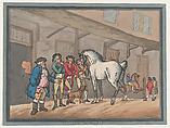Selling a Horse, Thomas Rowlandson  British, Hand-colored etching