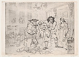 Traffic, Thomas Rowlandson British, Etching with worn aquatint