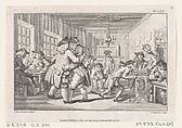 Men Dancing in a Coffee House, an illustration from Tobias Smollett's "The Expedition of Humphry Clinker" (London, 1793), Vol. 1, Charles Grignion, I  British, Etching and engraving