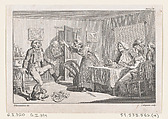 Humphry Clinker Smashing a Dish at Dinner..., an illustration from Tobias Smollett's "The Expedition of Humphry Clinker" (London, 1793), Vol. 1, Charles Grignion, I  British, Etching and engraving