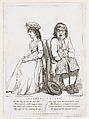 Bashful Lovers, Thomas Rowlandson  British, Etching
