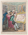 Connoisseurs, Thomas Rowlandson British, Hand-colored etching