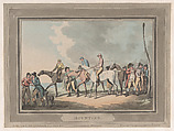 Mounting [The Mount], Thomas Rowlandson  British, Hand-colored etching and aquatint