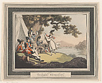 Soldiers Recreating, Heinrich Joseph Schütz  German, Hand-colored etching and aquatint
