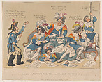 The Effects of British Valour on the French Directory, Thomas Rowlandson  British, Hand-colored etching and aquatint