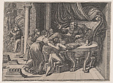 Isaac Blessing Jacob, Agostino Veneziano (Agostino dei Musi) Italian, Engraving