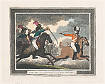 Cut One and Horses Head near Side, Protect, Thomas Rowlandson British, Hand-colored etching and aquatint