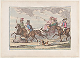Cit's Airing Themselves On A Sunday, Thomas Rowlandson British, Hand-colored etching