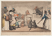 The Monkey Room in the Tower, Thomas Rowlandson  British, Hand-colored etching and aquatint