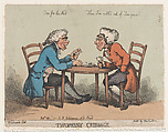 Two Penny Cribbage, Thomas Rowlandson  British, Hand-colored etching