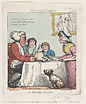 The Dinner Spoil'd!, Thomas Rowlandson British, Hand-colored etching