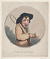 Pretty Well Thank You, Thomas Rowlandson British, Hand-colored etching