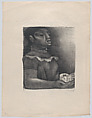 'The Offering', woman with her hands open, Jean Charlot  French, Lithograph on zinc