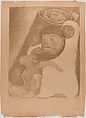 'Bed Time' a Mexican man combing his child's hair, Jean Charlot  French, Lithograph, proof impression in brown