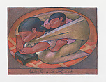 Work and Rest, Jean Charlot  French, Colour lithograph on zinc, offset