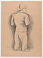 A man standing viewed from behind, Pablo Esteban O'Higgins  American, Lithograph