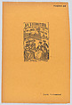 Page 24: advertisment for a collection of modern songs, from '36 Grabados' (Mexico, 1943), José Guadalupe Posada  Mexican, Type-metal engraving on orange paper