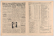 Eight uncut pages from the Marxist newspaper 'Rumbo Grafico' with illustrations by Méndez and Zalce including an advertisement from the TGP offering their design and printing services at competitive prices for effective propaganda, Alfredo Zalce (Mexican, Pátzcuaro, Michoacán 1908–2003 Morelia), Linocut and letterpress