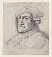 Bust of a Man (reverse copy), Jan Lievens Dutch, Etching