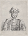 Bust of an Elderly Man, Jan Lievens Dutch, Etching and drypoint; first state of three