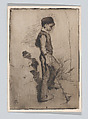 Boy with a Stick, Elizabeth Forbes  British, born Canada, Etching and drypoint, printed in brown ink