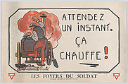 Attendez un instant ça chauffe!, Rouffé  French, Commercial color lithograph