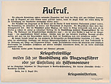Aufruf, Anonymous, Commercial lithograph