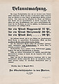 Bekanntmachung, Anonymous, Commercial lithograph