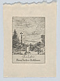 Ex Libris Rena Tucker Kohlman, Ernest Haskell American, Etching and engraving