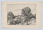Trees and Hills, Ernest Haskell American, Etching