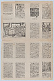 An uncut sheet printed on both sides with pages from "Ademdai" and "Agraciado: El niño de un jeme", José Guadalupe Posada (Mexican, Aguascalientes 1852–1913 Mexico City), Etching on zinc and letterpress (relief printing)