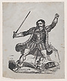 Edmund Kean as Richard III, John Byrne British, Woodcut