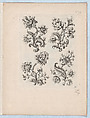 Series of Small Flower Motifs, Plate 2, Paul Androuet Ducerceau French, Etching