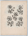 Series of Small Flower Motifs, Plate 3, Paul Androuet Ducerceau French, Etching