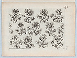 Series of Small Flower Motifs, Plate 6, Paul Androuet Ducerceau French, Etching