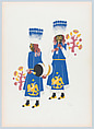 Two men from Huejotzingo, from the portfolio 'Carnival in Mexico', Carlos Mérida Mexican, Colour lithograph