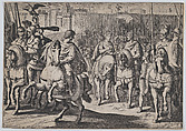 Plate 4: The peace with the king of France in order to fight the Turks, from the Triumphs of Charles V, Jacques de Gheyn, III  Dutch, Etching and engraving