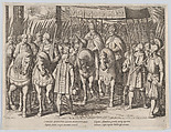 Plate 3: Charles V Crowned Emperor entering Rome with the Pope, from the Triumphs of Charles V, Cornelis Boel Netherlandish, Etching and engraving