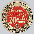 America's food pledge, Anonymous, Commercial color lithograph