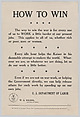 How to win, United States Department of Labor  American, Commercial lithograph