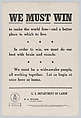 We must win, United States Department of Labor  American, Commercial lithograph