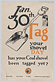 Tag your shovel day, United States Fuel Administration  American, Commercial color lithograph