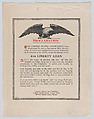 Proclamation, Woman's Liberty Loan Committee  American, Commercial color lithograph