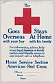 The Red Cross goes/stays, American Red Cross American, Commercial color lithograph